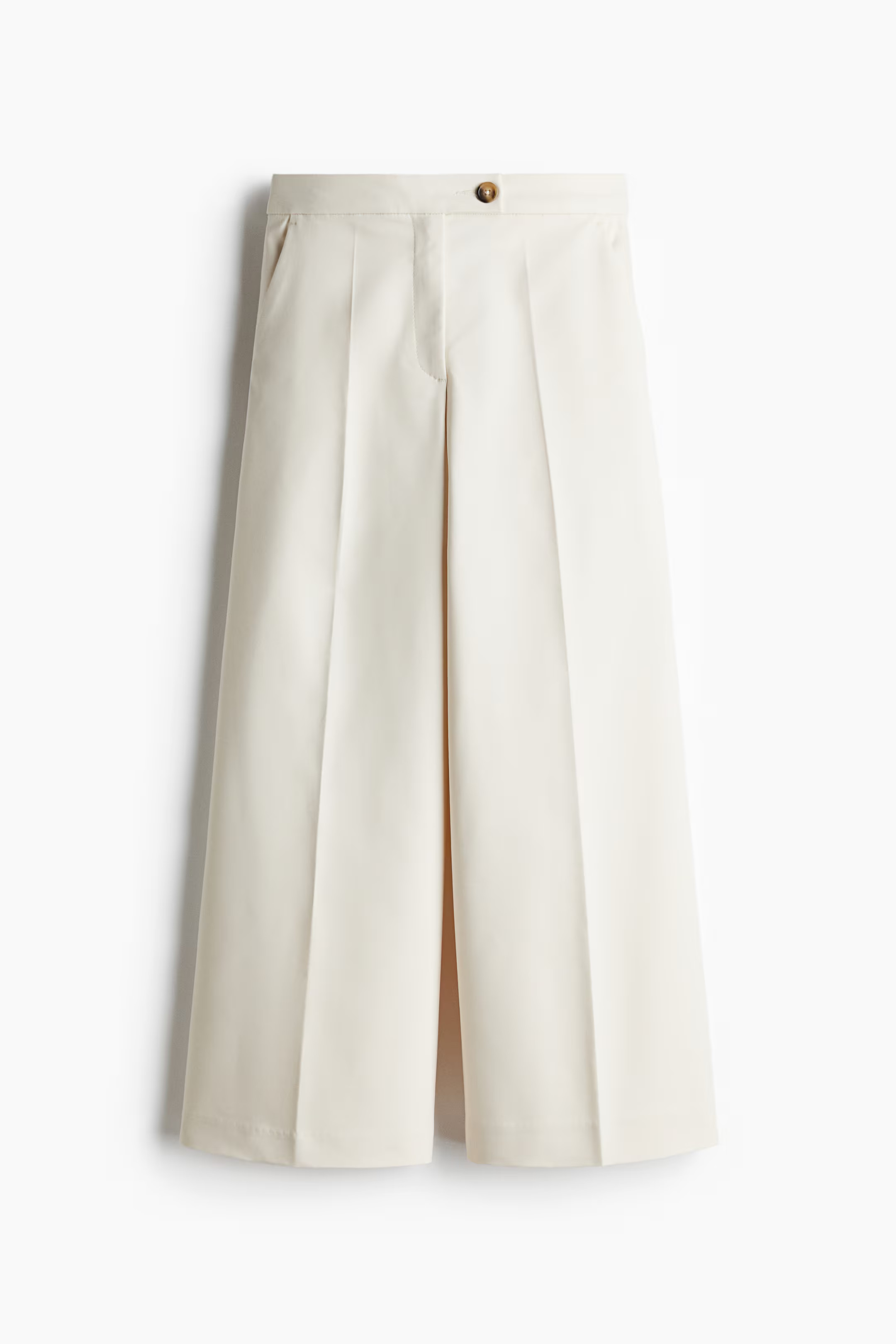 Wide-Leg Dress Pants - Cream - Ladies | H&M US | H&M (US + CA)