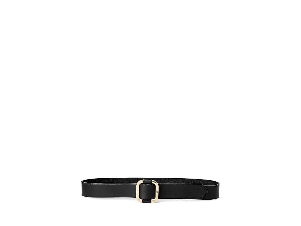 Lauren Ralph Lauren Slide Buckle Leather Belt Women's Belts Black : LG (37" Waist) | Zappos