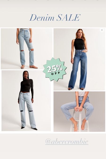 #denim #jeans #crombie #abercrombie #trendy #affordable 

#LTKsalealert #LTKSpringSale #LTKstyletip