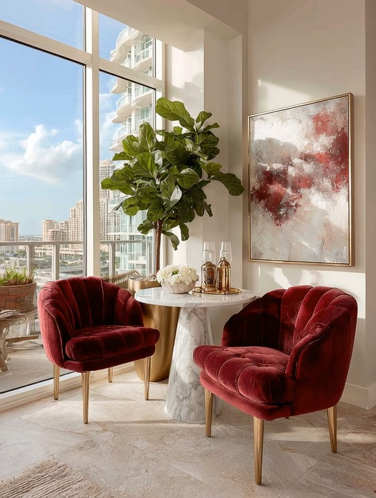 Table for two? Yes — it can be at home as well. Create this luxury restaurant-style corner right inside your living room to enjoy a quiet evening, a slow morning coffee, or a glass of champagne at sunset. Any corner will do when you anchor it with these gorgeous velvet chairs (multiple colors included in the edit, pick your favourite), a timeless marble table, and a striking tree-like plant. Painting optional. And just like that, your own private luxury restaurant look is complete.

#tablefortwo #luxuryathome #velvetchairs #marblemoment #cozycornerdecor #elegantanddriven 

 #LTKGiftGuide #LTKHoliday #LTKHome