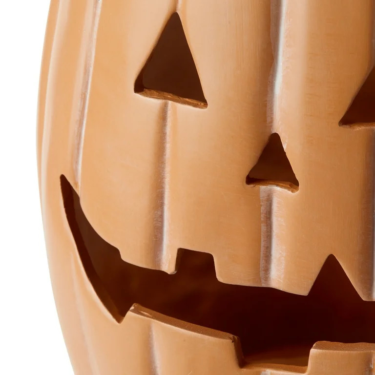 My Texas House 14-Inch-Tall Orange Resin Pumpkin | Walmart (US)