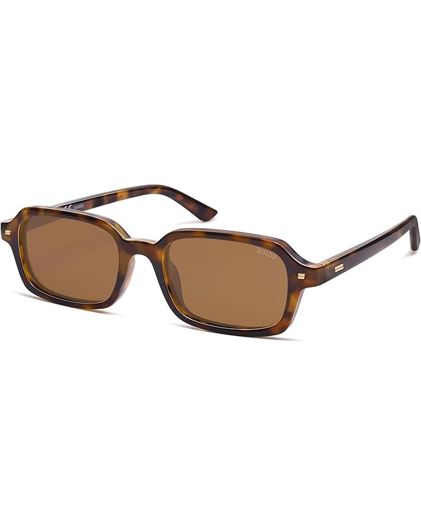 SOJOS Trendy Rectangle Polarized Sunglasses for Women Men, Retro Small Thin Slim Narrow Square Su... | Amazon (US)