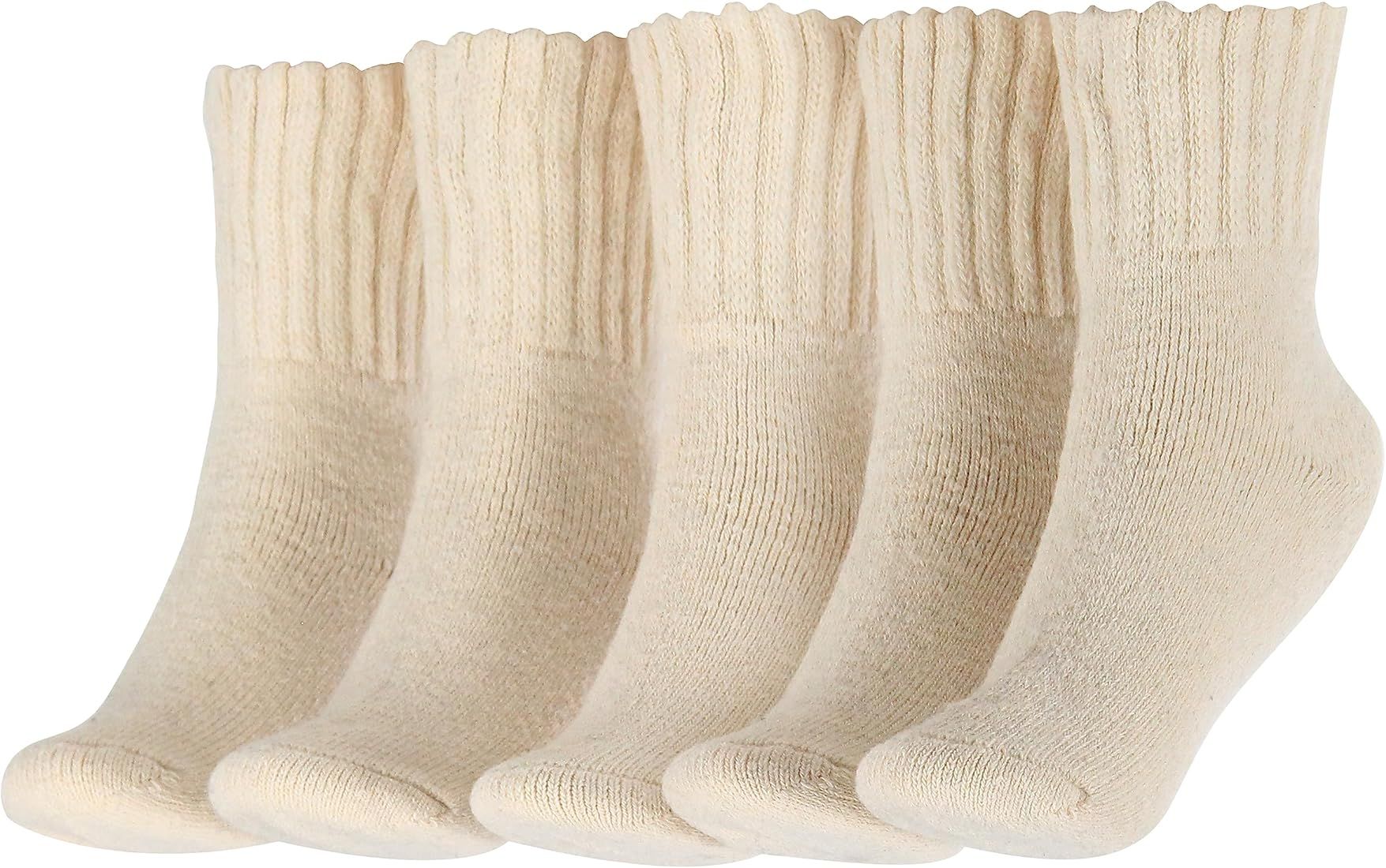 BenSorts Women's Winter Boots Socks Thick Warm Cozy Crew Socks Solid Color Gifts | Amazon (US)