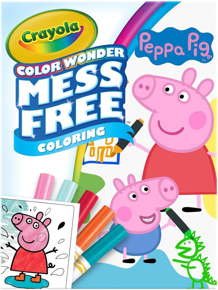 Crayola Peppa Pig Color Wonder Activity Set, Mess Free Peppa Pig Coloring Pages for Toddlers, Pep... | Amazon (US)