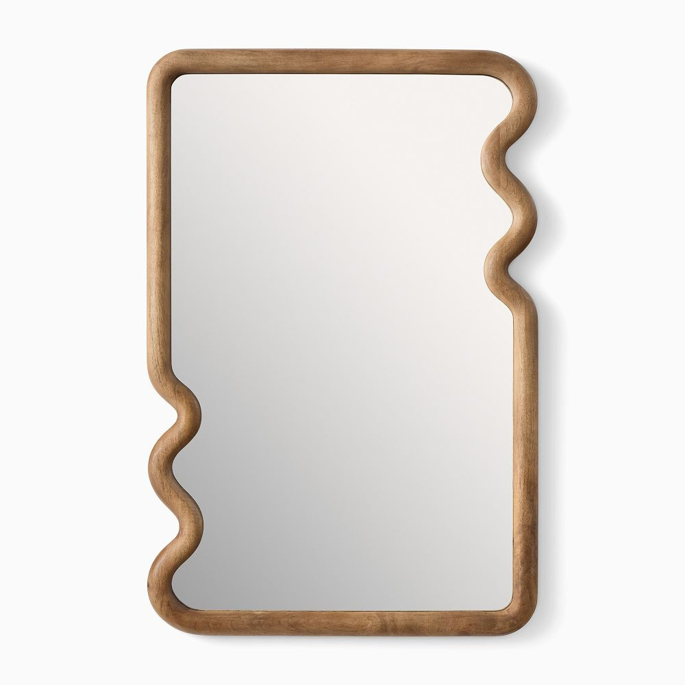 Scallop Edge Wood Rectangular Wall Mirror | West Elm (US)