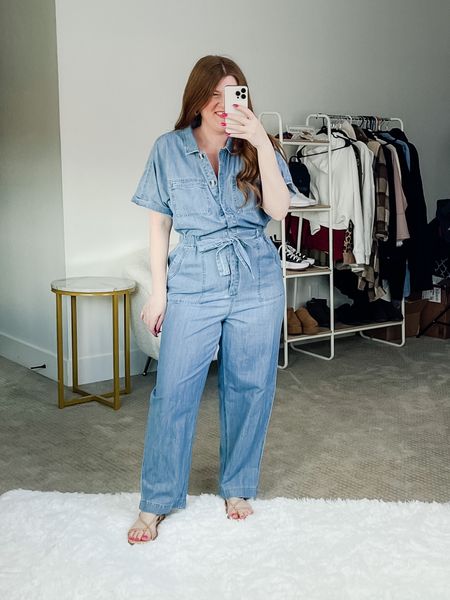 Target denim jumpsuit so cute for spring! Denim outfit. Rodeo outfit. Target spring find. Sprint outfit. 

#LTKSeasonal #LTKstyletip #LTKunder50