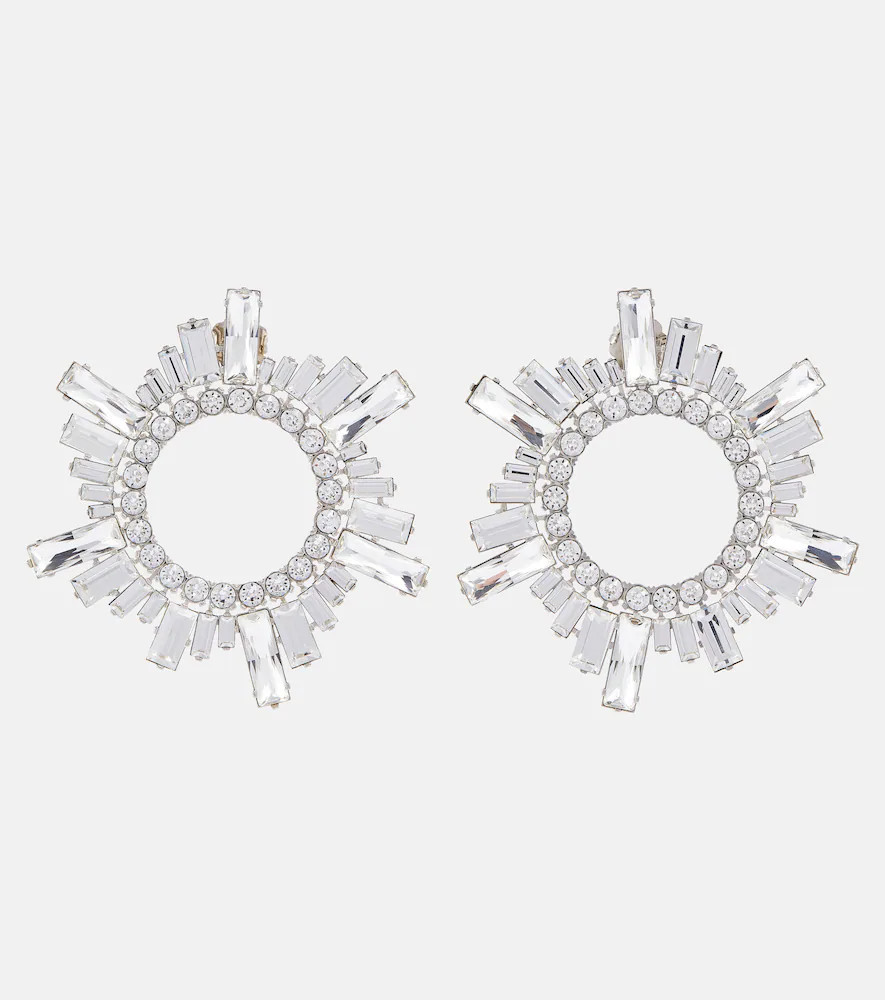 Amina Muaddi Begum crystal-embellished earrings | Mytheresa (US/CA)