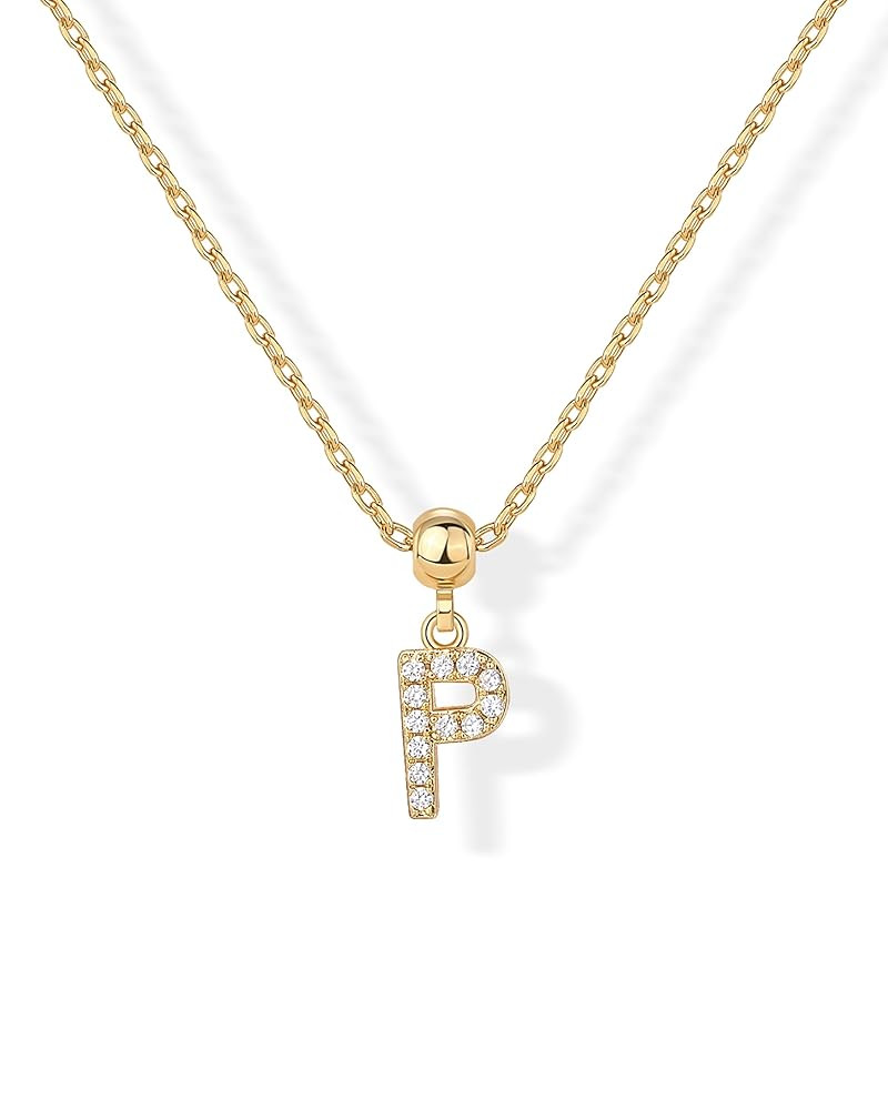 PAVOI Adjustable Gold Charm Necklace for Women - 14K Gold Plated Chain Dainty Initial Necklaces f... | Amazon (US)