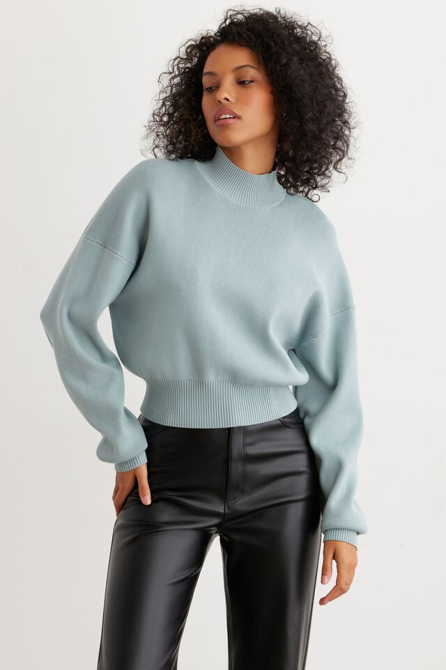 Mock Neck Sweater | Dynamite Clothing