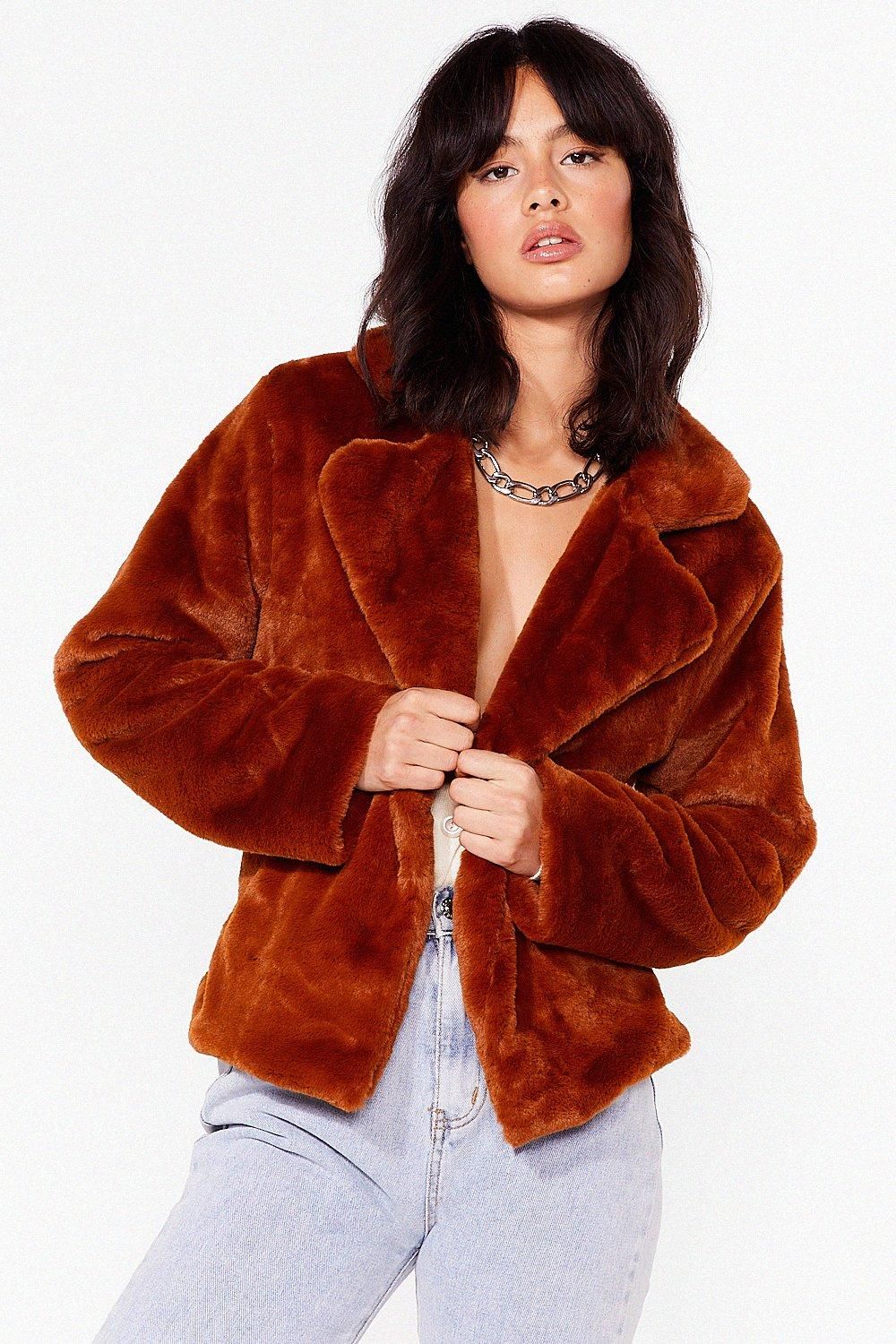 Keep in Touch Belted Faux Fur Jacket | NastyGal (US & CA)