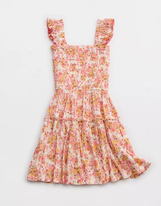 Aerie Flirty Shoulder Summer Mini Dress | American Eagle Outfitters (US & CA)