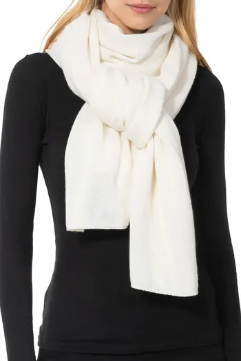 Amicale Cashmere Travel Wrap Scarf in Ivory at Nordstrom Rack | Nordstrom Rack