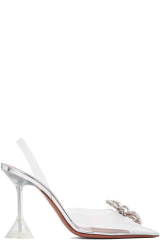 Transparent Rosie Glass Sling Heels | SSENSE