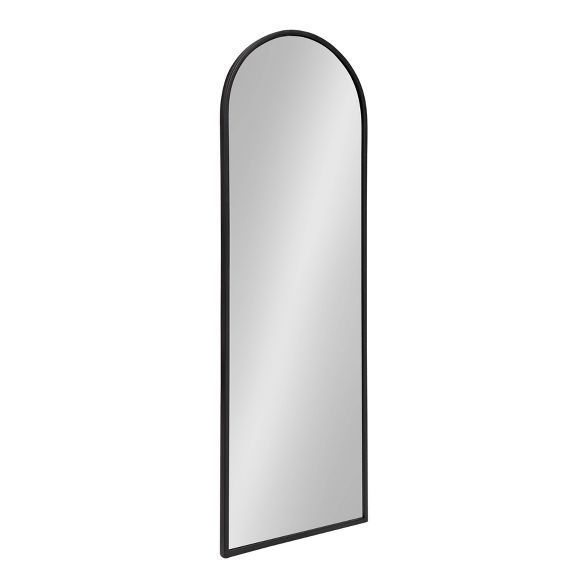 16"x8" Valenti Tall Framed Arch Mirror Black - Kate and Laurel | Target