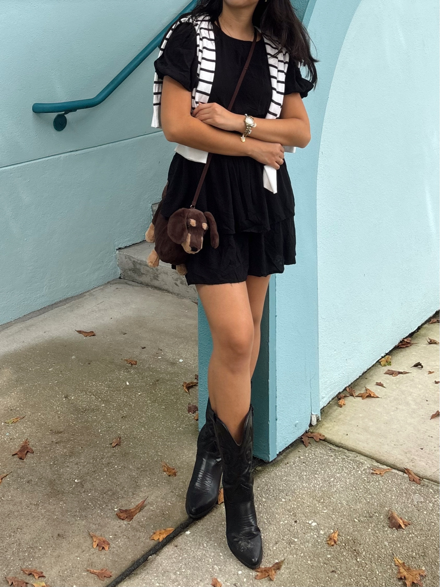 Itsliddystyle wearing Target black dress, Amazon black cowboy boots, Fall outfit, Fall outfit inspiration, 

#LTKFindsUnder50 #LTKStyleTip #LTKSeasonal