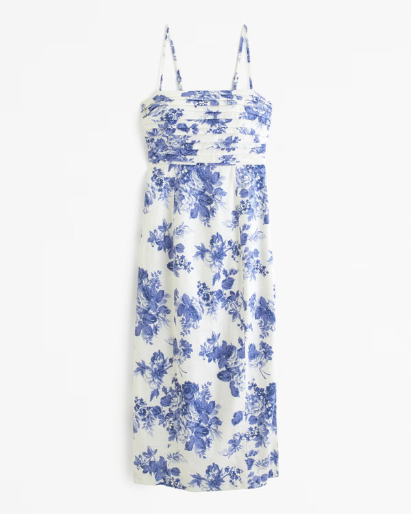 Emerson High-Slit Midi Dress | Abercrombie & Fitch (US)