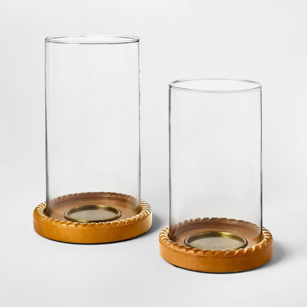 Wood and Glass Hurricane - Threshold™ designed with Studio McGee | Target