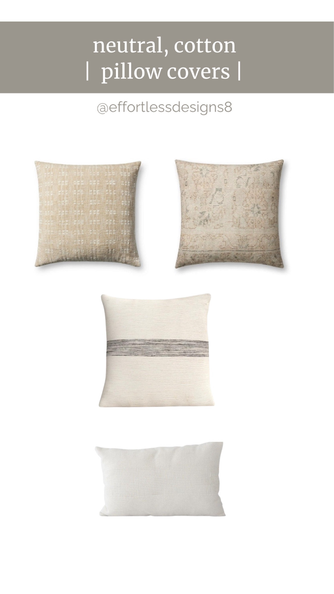 Cotton, neutral pillow covers that are classy and affordable.

#LTKHome #LTKSaleAlert #LTKBeauty