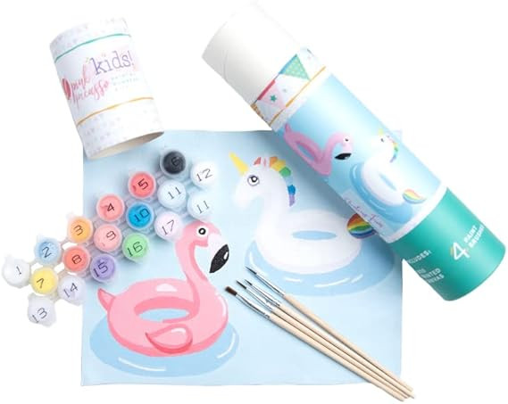 Pink Picasso Kits Paint by Number for Kids Ages 5-12 | DIY 8x10 Beginners Kids Paint Set Color by... | Amazon (US)