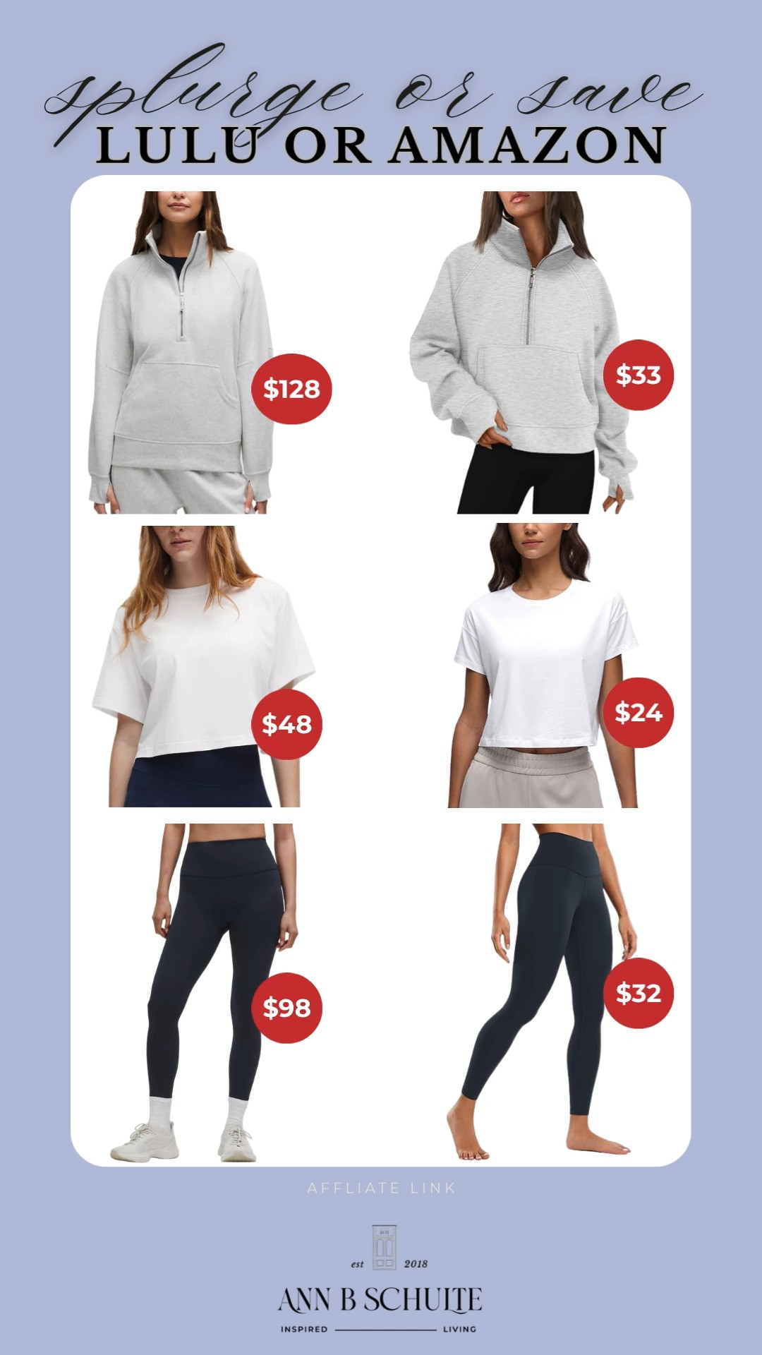 Save or splurge… can you guess if this sleek set is Lululemon or Amazon? Either way, it’s your sign to elevate that gym mirror selfie. 🌸💪🏽✨
#Lululemon #AmazonFinds #Activewear #Athleisure #WorkoutStyle #FitnessFashion #GymOutfit #LTKActivewear #LTKFit #AffordableStyle 

 #LTKootd #LTKActive