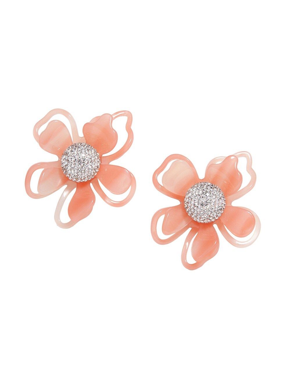 Azalea Acetate & Crystal Stud Earrings | Saks Fifth Avenue