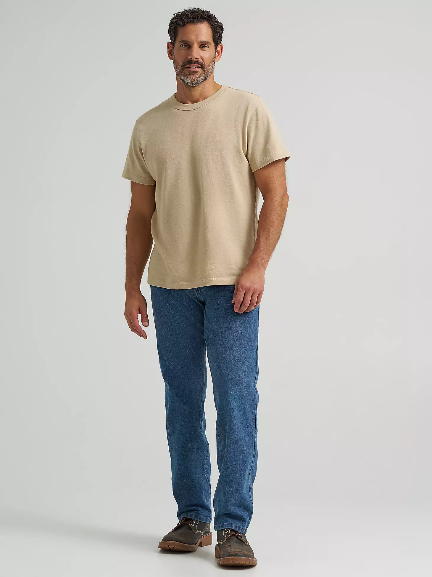 Wrangler® Five Star Premium Denim Regular Fit Jean in Dark Stonewash | Wrangler