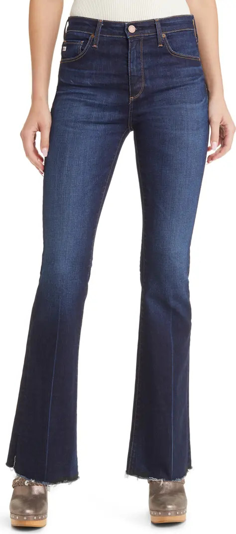Farrah Raw Hem High Waist Bootcut Jeans | Nordstrom