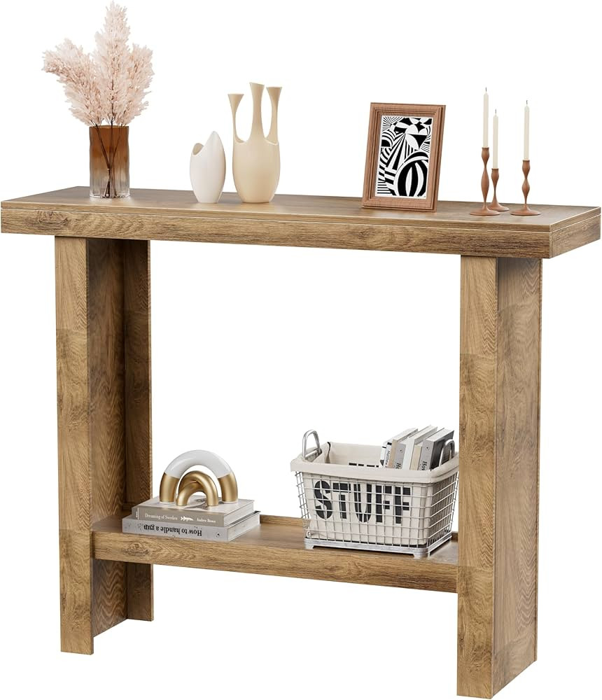Farmhouse Wood Entryway Table Narrow Console Tables with Storage Behind The Couch Sofa, Entrance ... | Amazon (US)
