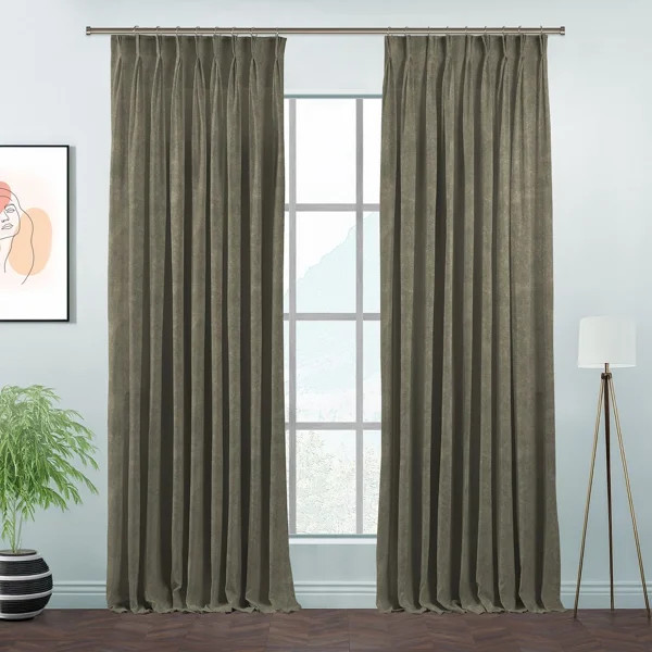 Pinch Plate Room Darkening Extra Long & Extra Wide Decorative Curtain - Single Panel | Wayfair North America