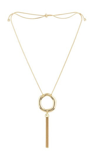 Ettika x REVOLVE Open Circle Tassel Necklace in Metallic Gold. | Revolve Clothing (Global)
