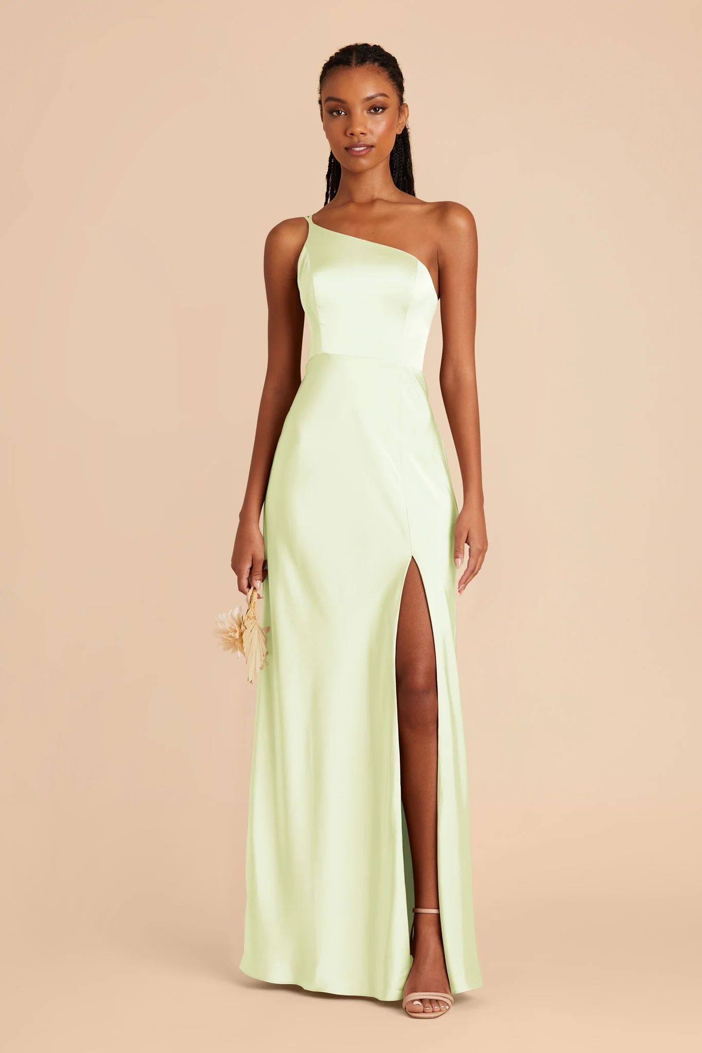 Kensie Matte Satin Dress - Pale Pistachio | Birdy Grey