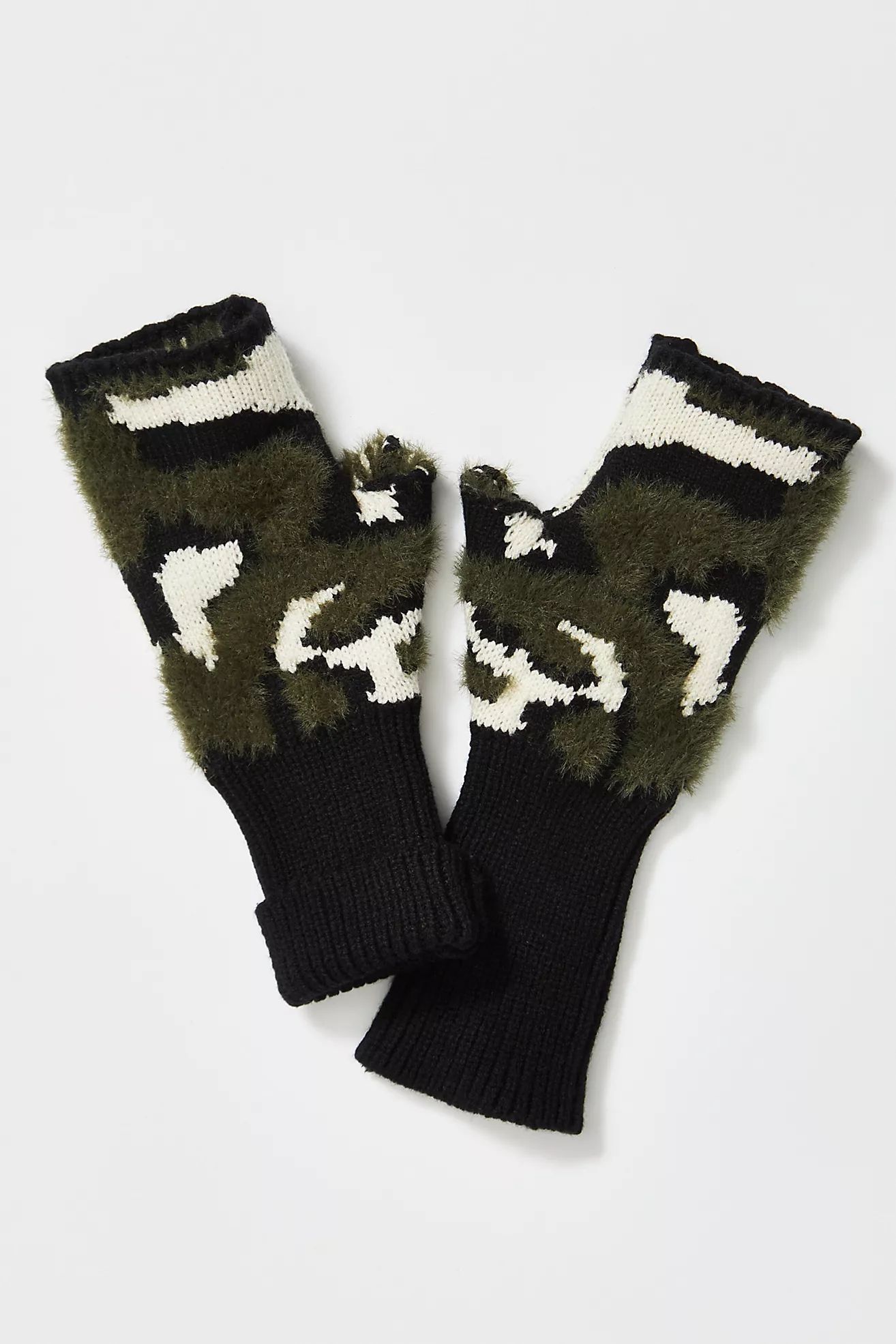 Camo Fingerless Gloves | Free People (Global - UK&FR Excluded)