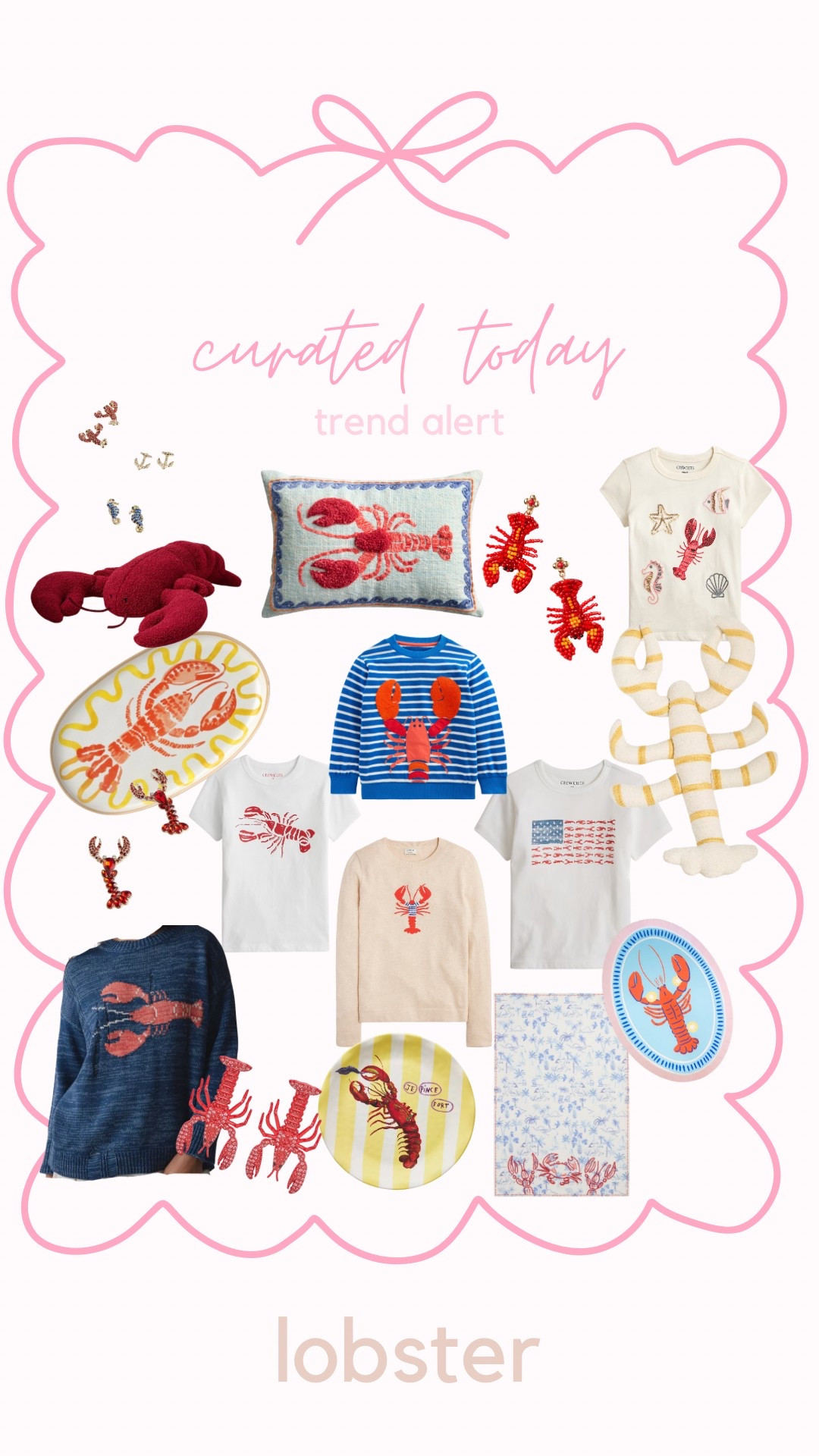 Lobster decor,
Lobster fashion, coastal fashion, summer fashion, summer decor, lobster trend

#LTKHome #LTKSeasonal