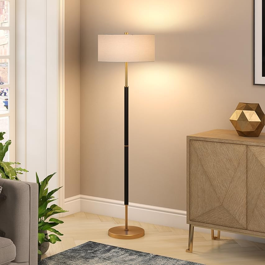 Henn&Hart FL0159 Simone Floor Lamp, One Size, Black/Gold | Amazon (US)