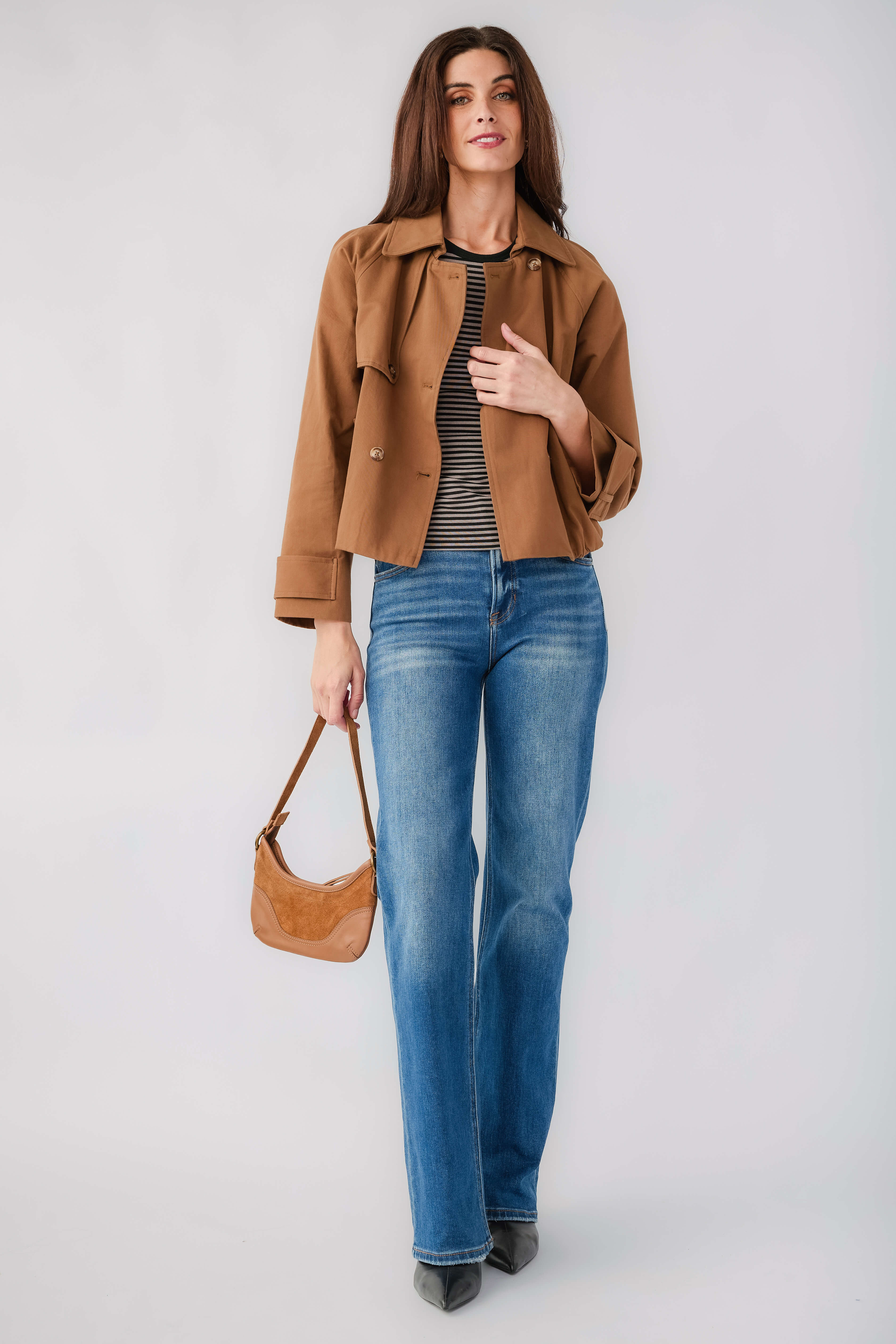 Current Air Cropped Trench Jacket | Social Threads