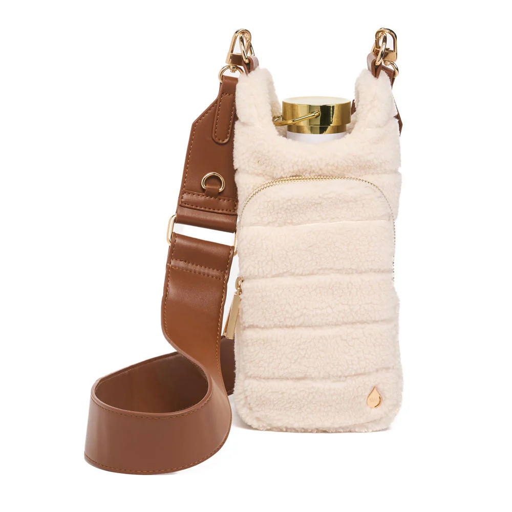 Ivory Sherpa Hydrobag® with Vegan Leather Strap | WanderFull 