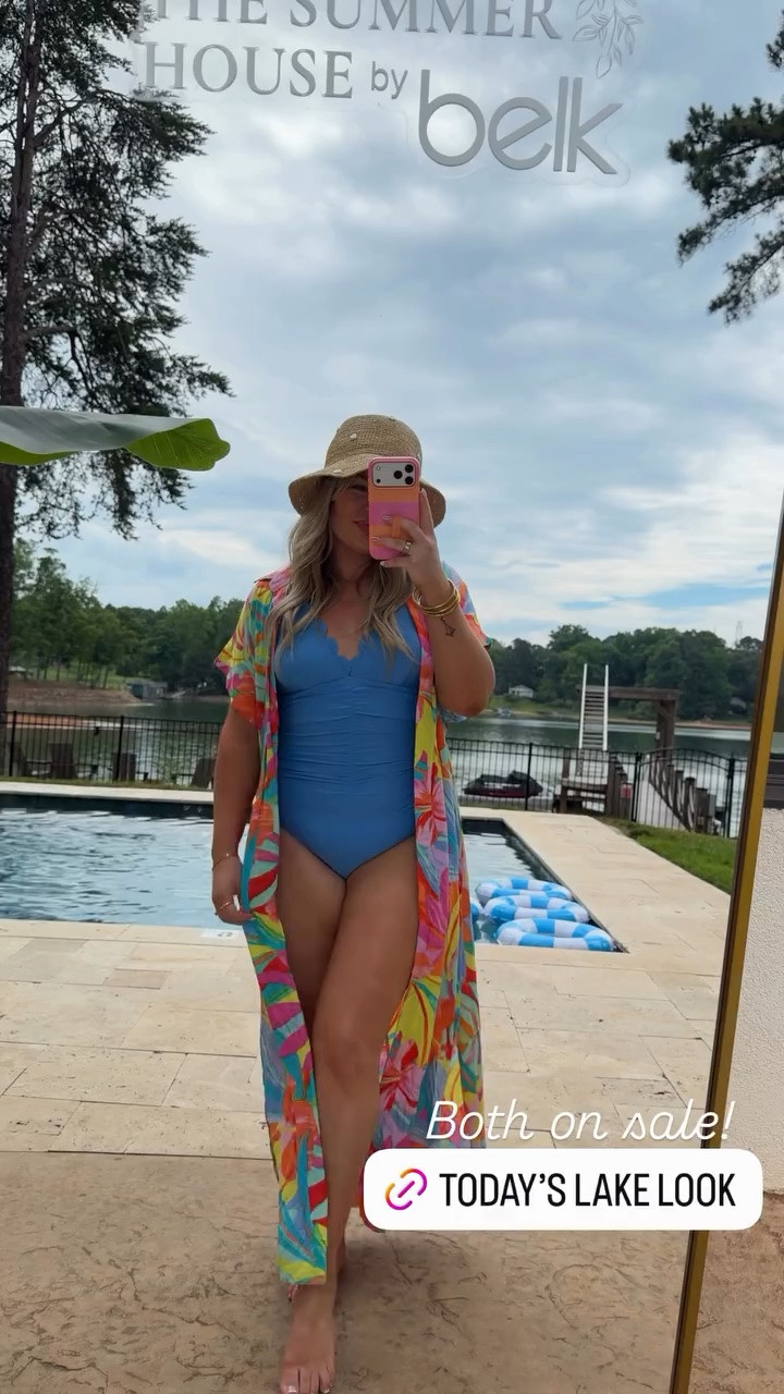 Both on sale! @belk. Loving today’s lake look!!

#LTKSeasonal #LTKMidsize #LTKSwim