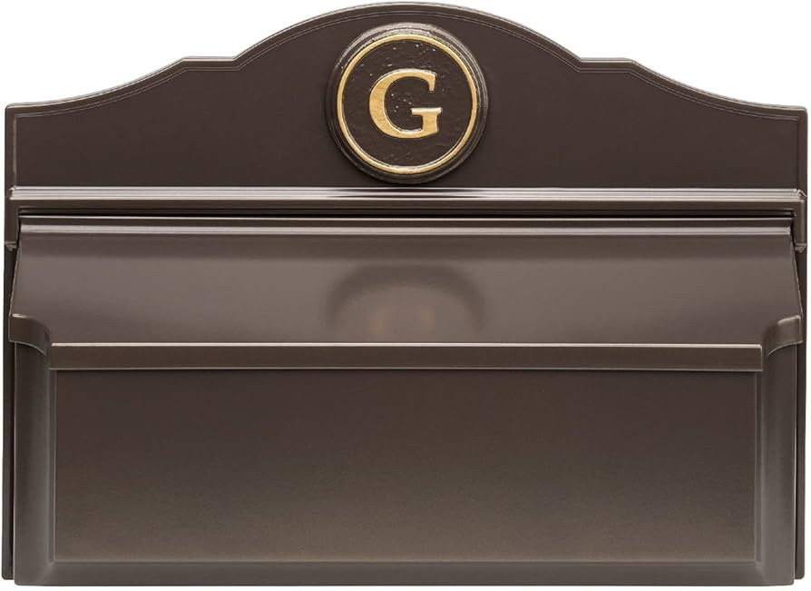 Whitehall Custom Wall Mount Mailbox Package - Mail Box with Monogram, Sand Cast Aluminum, Classic... | Amazon (US)