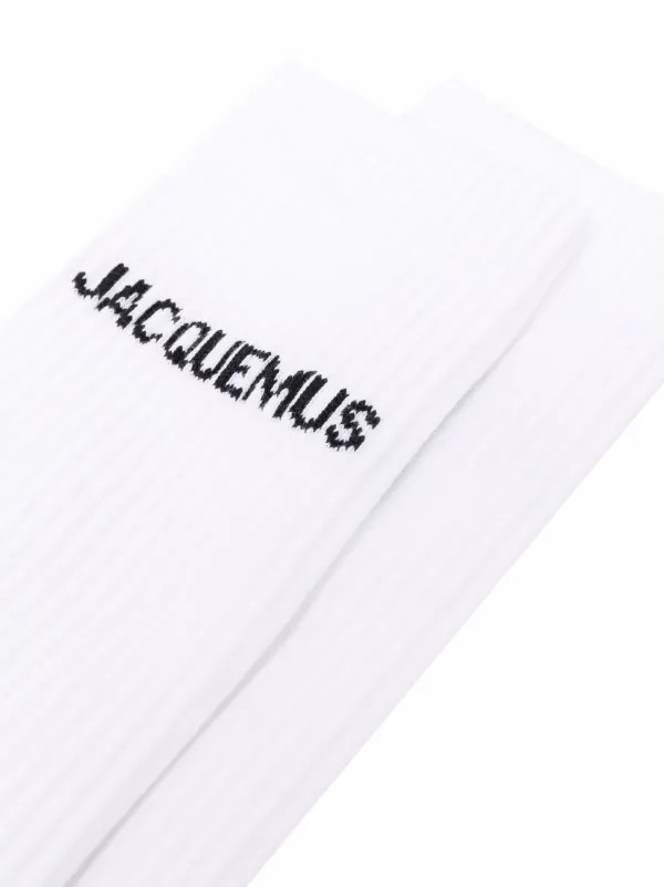Jacquemus Les Chaussettes Jacquemus logo-intarsia Socks | White | FARFETCH UK | Farfetch Global