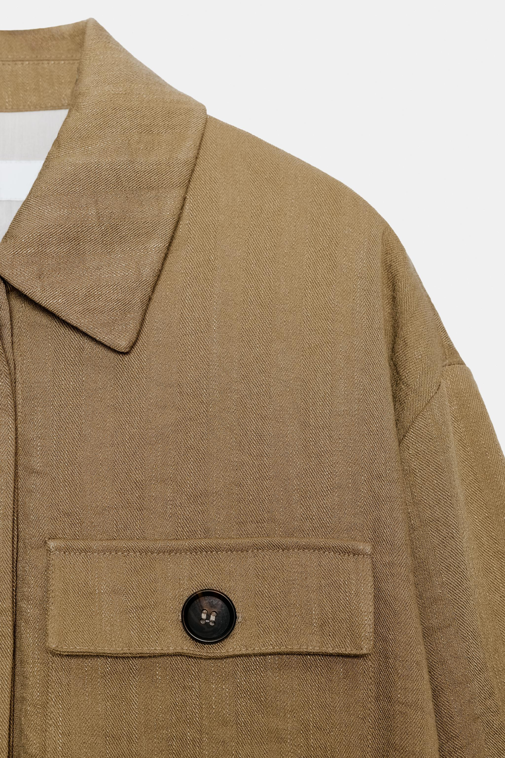 SHORT JACKET WITH ROLLED-UP SLEEVES | Zara US