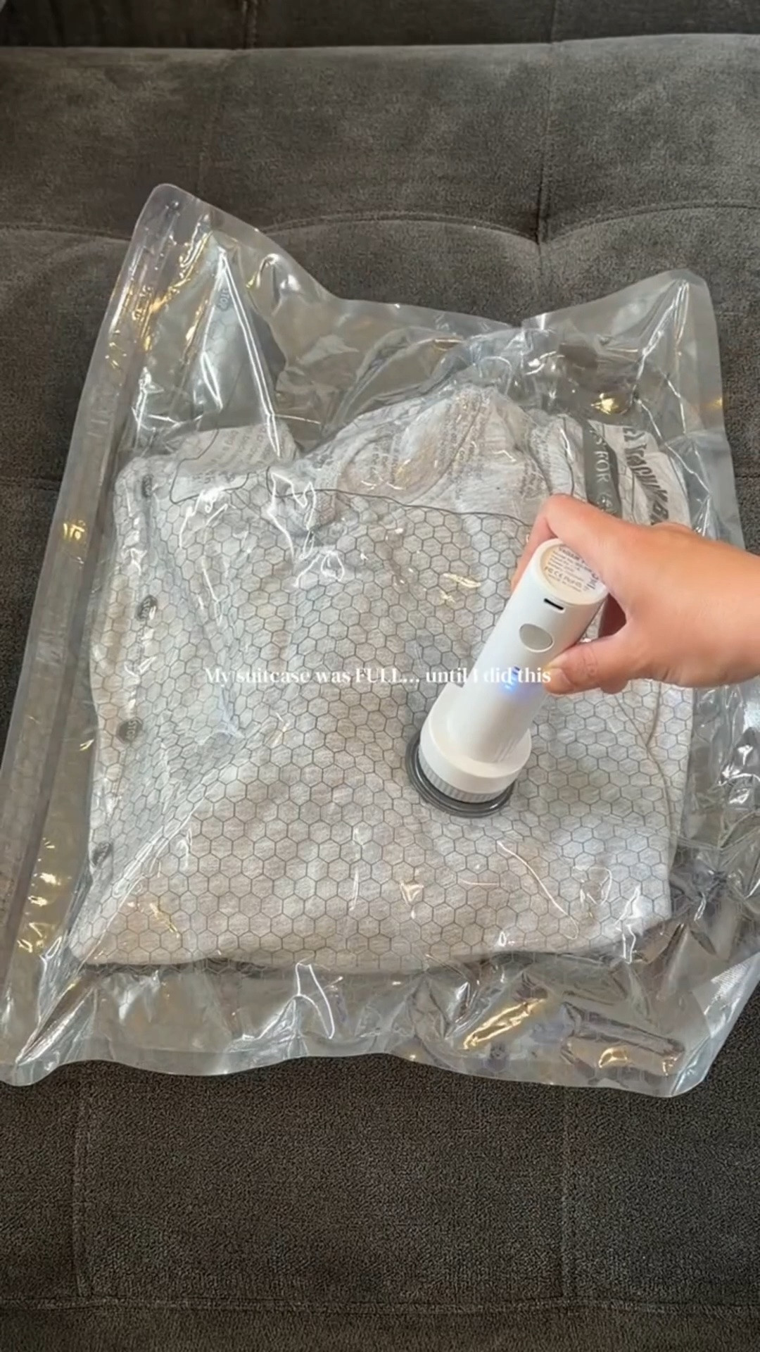 Turn a packed suitcase into carry-on space in seconds ✈️ these vacuum compression bags shrink clothes and make travel so much easier!

#travelhack #packinghacks #travelessentials #vacuumstorage

#LTKmomlife #LTKTravel