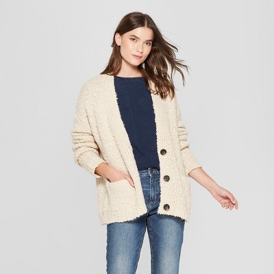 Women's Textured Cardigan - Universal Thread™ Cream M | Target