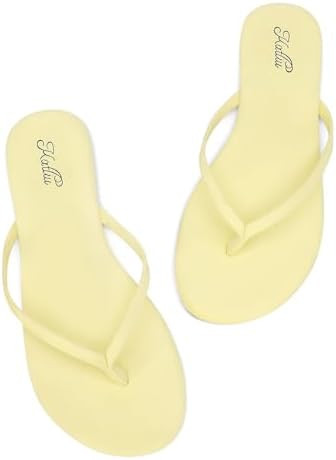 katliu Women's Memory Foam Flip Flops Sandals, Beach Flat Sandals, Comfortable Cushioned Thong Sa... | Amazon (US)
