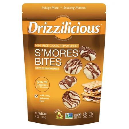 Drizzilicious S'mores Mini Rice Cake Bites, 4 oz | Walmart (US)