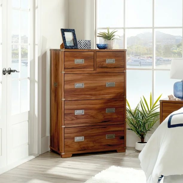 Sauder Vista Key 5-Drawer Vertical Wood Dresser, Blaze Acacia Finish - Walmart.com | Walmart (US)