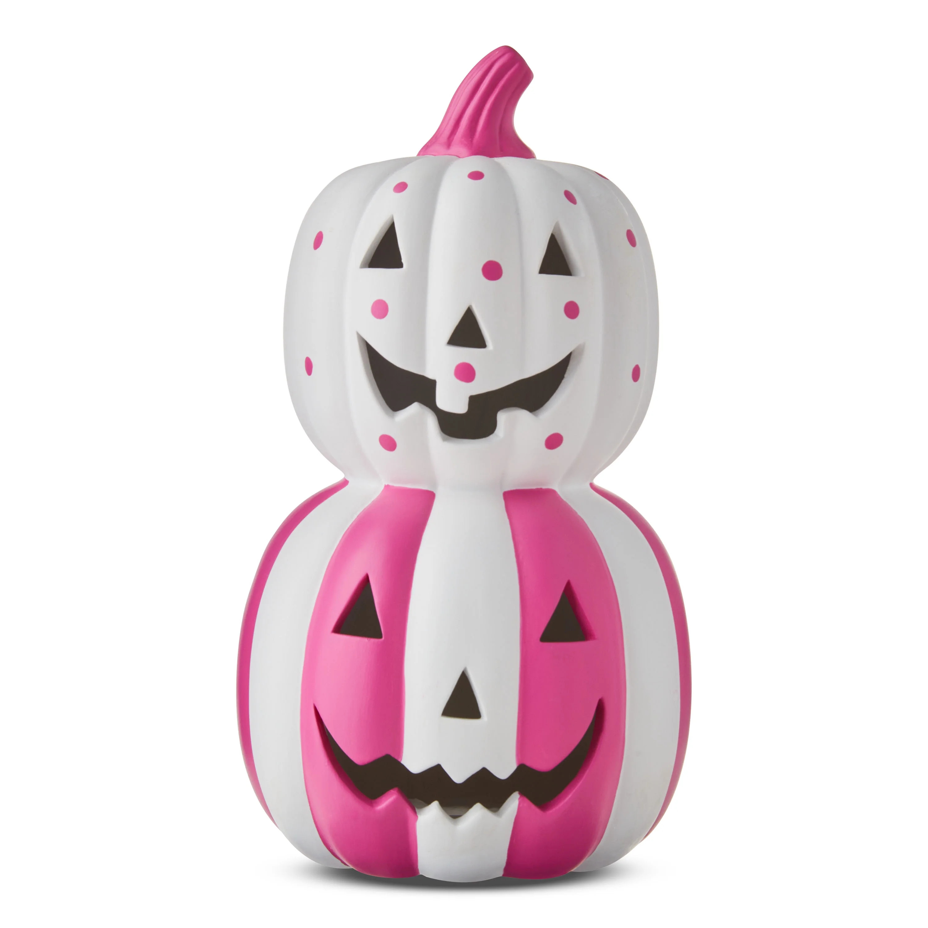 Pumpkin Stack, Pink and White, Halloween Indoor Decor, Summer Frights by Way To Celebrate | Walmart (US)