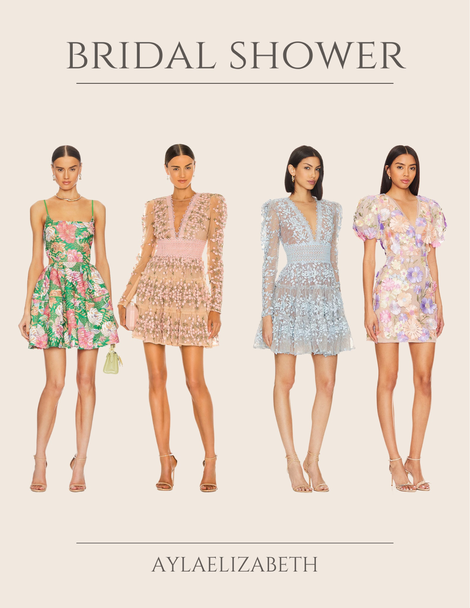 Stunning spring looks from Revolve for your next baby shower, bridal shower or wedding guest invite. #Revolve #WeddingGuest #Babyshower BridalShower #SpringDress #Springbreak #TheKnot  

#LTKWedding #LTKParties #LTKSeasonal
