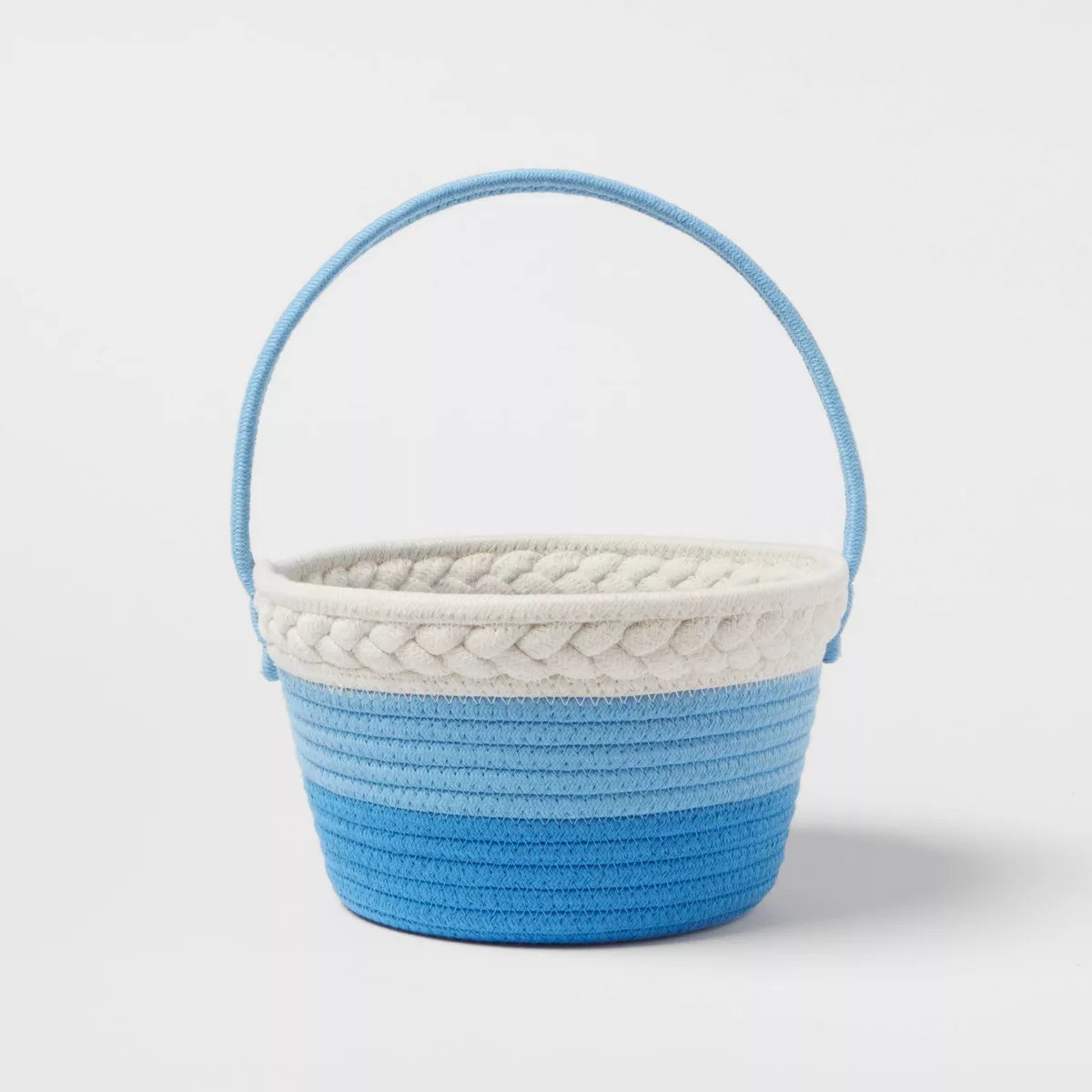 Round Rope Decorative Easter Basket Blue/White - Spritz™ | Target
