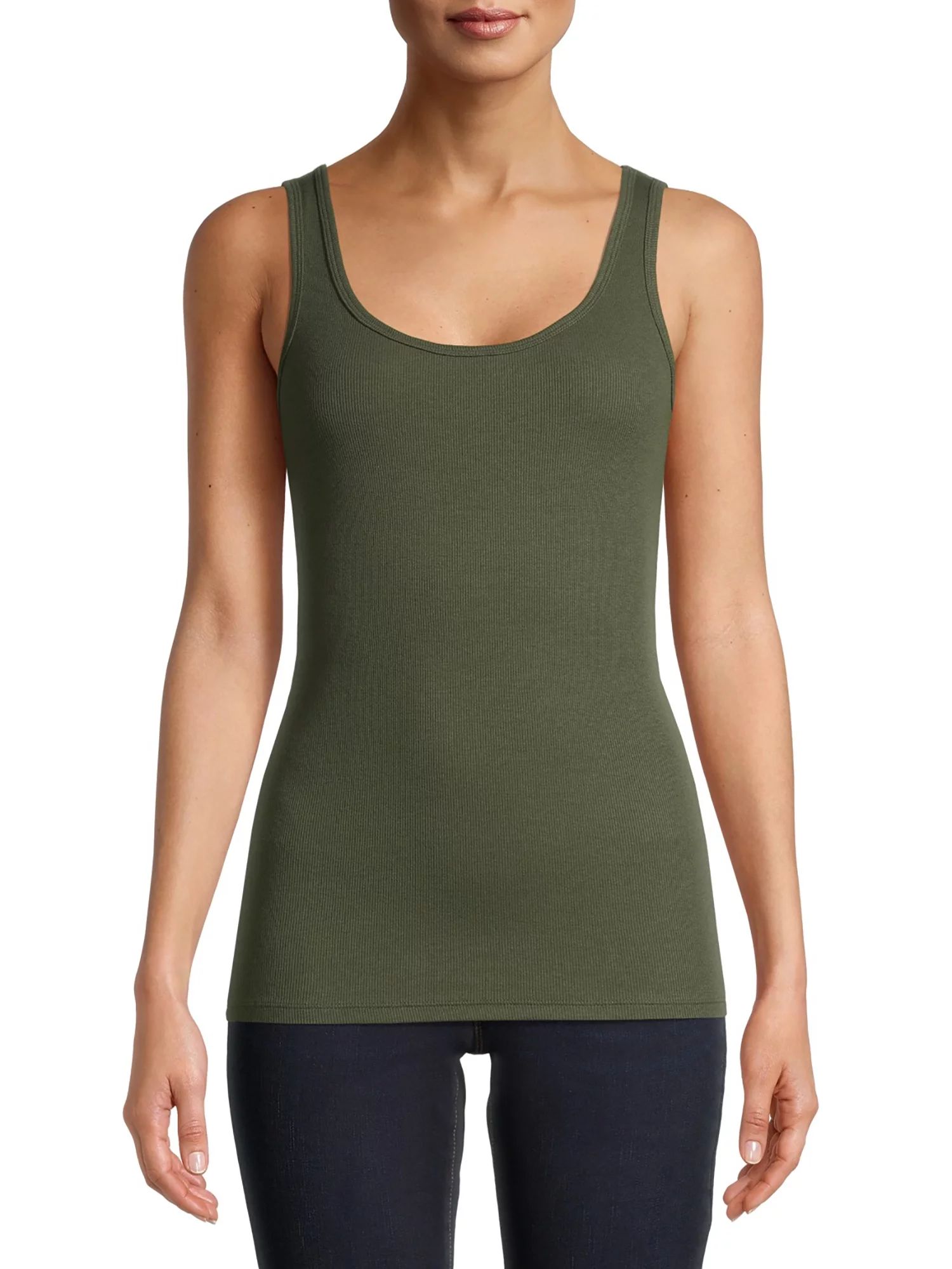 Time and Tru Women's Rib Tank Top | Walmart (US)