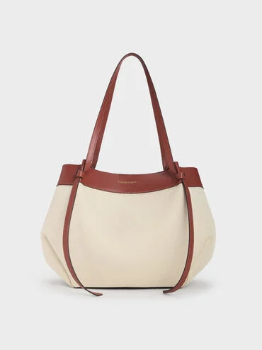 XL Calla Canvas Tote Bag
    
         - Brick | Charles & Keith EU